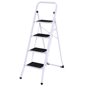 Venta al por mayor de diseño moderno DDP 3 escalera de acero plegable portátil aislado escalera de aluminio de 2 peldaños para uso doméstico precio bajo - Product Image 4