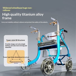 Andador Eléctrico Ligero Multiusos de Aleación de Aluminio, Plegable en un Segundo, con Certificación CE, para Personas Mayores, con Asistencia de Empuje Manual - Product Image 5