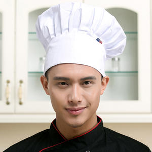 Chapeau de chef de cuisine, uniforme, élastique, réglable, de haute qualité, en gros, pour adultes - Product Image 1