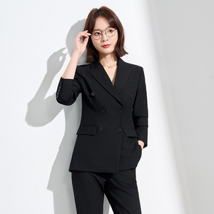 Women's Business Suit Set Polyester Worsted Full Sleeve Anti-Wrinkle Elegant Autumn Formal Wear - Product Image 3