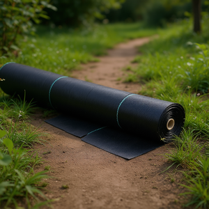 Toile géotextile tissée 1,5 m x 76 m, haute résistance, pour blocage des mauvaises herbes de jardin, haute perméabilité, protection des allées - Product Image 2