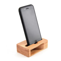 Vente en gros Bois Bambou Support pour téléphone portable sans fil Support pour smartphone Amplificateur de voix Support pour haut-parleur portable sans fil