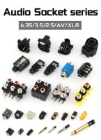 Conector de Audio Hembra de 3.5mm, 6 Pines, Conector Mono para Auriculares de 3.5, Montaje en PCB