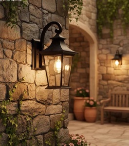 H31.5/46/64CM Retro Cylindrical Aluminum <b>LED</b> Outdoor Wall Lamp with Retro Pattern Waterproof IP65 Corridor <b>Light</b> - Product Image 6