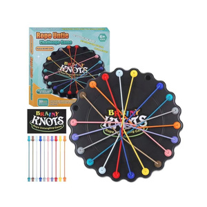 Juego de rompecabezas de desenredar cuerdas para niños, juguete educativo de lógica para 2-4 años, juego de mesa de plástico con cuerdas y clavijas de colores - Product Image 4