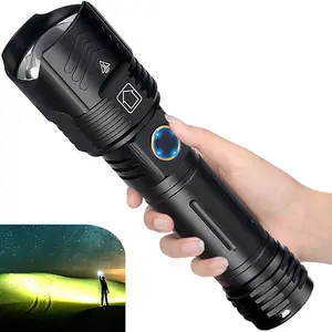 Đèn Pin Quà Tặng Mới Zoom 50000 Lumens Xhp 160 Đèn Pin Cắm Trại Địa Hình Chiến Thuật Leo Núi Khẩn Cấp