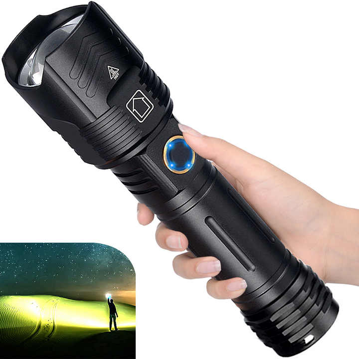 Torcia Potente 100m Portata Torcia Tattica Superpotente 12.000.000 LM - 8 LED, Ricaricabile USB, Impermeabile IPX6, Con Batteria Torcia Nera 100m Portata Torcia Potente 100m Portata Torcia Tattica Superpotente 12.000.000 LM - 8 LED, Ricaricabile USB, Impermeabile IPX6, Con Batteria Torcia Nera 100m Portata