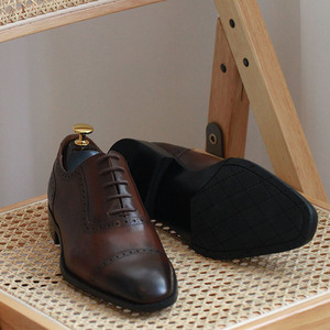 Men's Genuine Leather Oxfords Pointed <b>Toe</b> Lace-Up Dress Shoes Solid Black Office Career All Seasons - Product Image 4