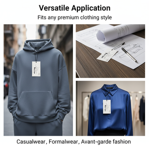 Étiquettes personnalisées, étiquettes pour vêtements, étiquettes transparentes en PVC - Product Image 2