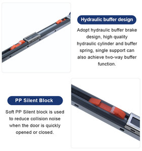 Thép không gỉ 8 bánh xe treo đường sắt cửa phần cứng im lặng đôi mềm đóng cửa trượt con lăn cửa treo trượt bánh xe cửa - Product Image 3