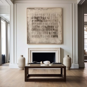 3D Textured Artisanal Wabi-Sabi Inspired Acrylic Painting on <b>Canvas</b> <b>Framed</b> Wall Art for Contemporary Apartment Spa Decor - Product Image 4