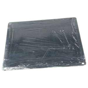 M322992 Plaque de cuisson en fonte émaillée noire en acier au carbone, compatible micro-ondes et lave-vaisselle, pour la cuisson de pizzas et gâteaux, emballée en boîte jetable - Product Image 1