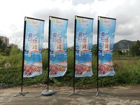 Drapeau rectangulaire en polyester tricoté personnalisé imprimé, livraison gratuite, bannière carrée, drapeau de plage, base de mât en fibre de verre, publicitaire promotionnel