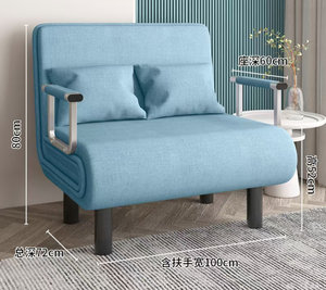 हॉट सेलिंग आधुनिक शैली एकल और डबल तह धातु बिस्तर स्थान-बचत समायोज्य बेडरूम फर्नीचर - Product Image 2