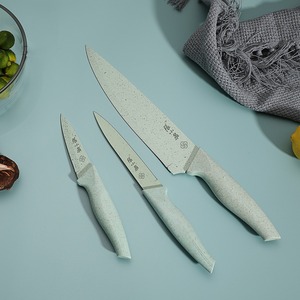 Ensemble de 3 couteaux de cuisine antiadhésifs, tranchants et robustes, avec lames en résine et manche ergonomique en coque de riz <span class=keywords><strong>Ernesto</strong></span> - Product Image 6