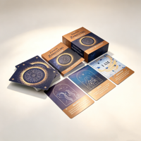 Neue Stile Umweltfreundliche Langlebige Maßgefertigte Orakelkarten-Drucke Individuell Bedruckte Tarotkarten-Set mit Anleitungsbuch