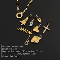 EMANCO – Nouveauté : Pendentifs Croix et Arbre en Acier Inoxydable Style Minimaliste, Chaîne à Maillons, Bijoux de Mode Féminins pour Festivals, Vente en Gros et Dropshipping