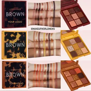 Palet Eyeshadow Nude 9 warna Vegan Matte pigmen tinggi tahan air Eyeshadow Label pribadi