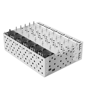 U86-D6427-10121 à travers le trou <span class=keywords><strong>240P</strong></span> Cage SFP + protégée par EMI 2x6 ports avec connecteur intégré - Product Image 4