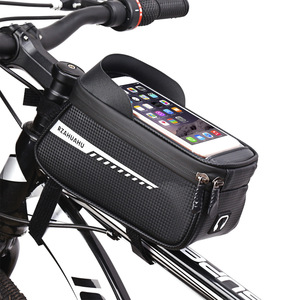 Vente directe d'usine, petit sac <span class=keywords><strong>de</strong></span> vélo, accessoires, rangement d'outils, montage avant, sac <span class=keywords><strong>de</strong></span> <span class=keywords><strong>guidon</strong></span> <span class=keywords><strong>de</strong></span> vélo imperméable, sac <span class=keywords><strong>de</strong></span> cadre, sac <span class=keywords><strong>de</strong></span> téléphone portable - Product Image 1