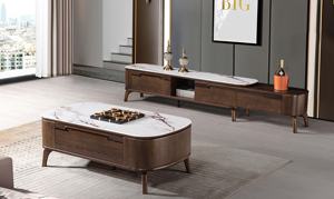 <span class=keywords><strong>Mesa</strong></span> marrón Sala de café Mesas Meuble Diseño moderno <span class=keywords><strong>Mesa</strong></span> de pie de lujo Unidad de Meubles portátil Soporte de TV con chimenea - Product Image 3