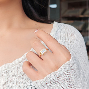 Fabricantes al por mayor Rectangular lado a lado con incrustaciones <span class=keywords><strong>de</strong></span> perlas Dream Retro Opal Elegant Shell Beads Exquisita joyería - Product Image 5