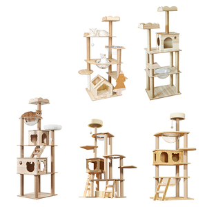 Fornitura diretta dalla fabbrica OEM & ODM multifunzionale gatto torre Pet mobili moda in legno gatto albero - Product Image 6