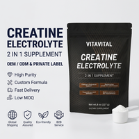 Mélange de boisson électrolytique à la créatine, poudre d'hydratation, fabricant ODM OEM, marque privée, formule personnalisée, sans sucre, faible MOQ, B2B