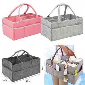 Cesta de Almacenamiento de Pañales y Toallitas para Bebé, Portátil, de Fieltro, de 15 Pulgadas, para Recién Nacidos - Product Image 1