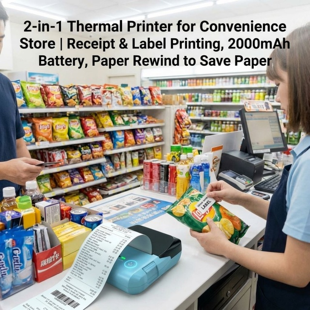 Factory Direct Portable 58mm Thermal Portable Mini Receipt Barcode Printer With Blue Tooth 5.3 for Global Mobile Parcel Labeling