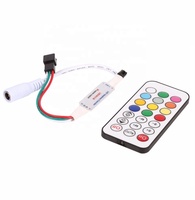 Contrôleur LED numérique adressable sans fil RF 14 touches pour bande LED Pixel RGB WS2812 WS2811 SK6812 RGBW, 2048 pixels, 300 motifs