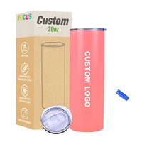 Gobelet isotherme en acier inoxydable de 20 oz à double paroi sous vide, vierge pour sublimation, couleur personnalisable, tasse de voyage