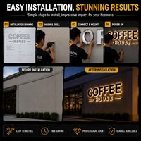 Letras de Canal LED Acrílicas 3D Personalizadas con Iluminación Frontal, Impermeables, para Exteriores, Letreros Publicitarios para Negocios, Logotipo Profesional