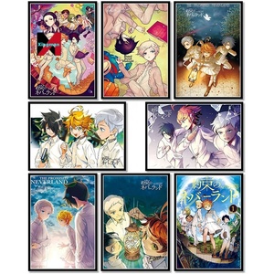 Le <span class=keywords><strong>Neverland</strong></span> promis Anime affiche dessin animé japonais 2D Art mural mural pour décor de chambre série périphérique impression sur toile personnage - Product Image 5
