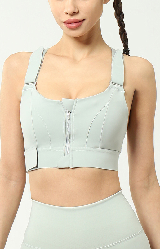 YKK zipper bra green