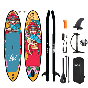 กระดานโยคะ SUP ขนาด 10'6/320 ซม. สำหรับกีฬาทางน้ำ พายเรือแบบเป่าลม ขายตรงจากโรงงาน สีฟ้า กระดานโยคะ SUP - Product Image 4