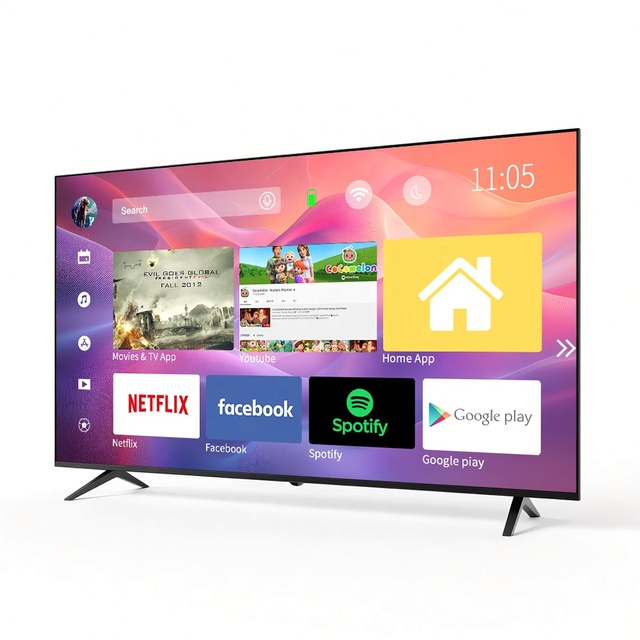 Cheap Smart Android WiFi UHD Flat Screen Mini LED TV 24 to 110 Inches Hotel Use 40 43 50 55 65 75 85 98 110Inch Television