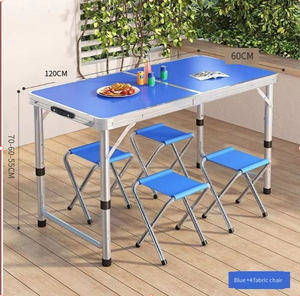 <span class=keywords><strong>Table</strong></span> de camping pliable en aluminium portable pour l'extérieur, multifonctionnelle, <span class=keywords><strong>marché</strong></span> nocturne, ouverture rapide, tables pliantes rapides avec tabouret - Product Image 3