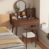 Coiffeuse de chambre à coucher de style chinois moderne, avec rangement intégré, pour petit appartement, minimaliste et de luxe léger