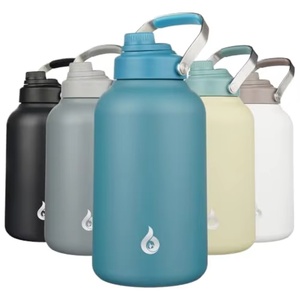 Bouteille d'eau isotherme en acier inoxydable à double paroi de 64 oz, écologique, avec logo personnalisé, couvercle à vis, facile à boire, pour le camping 12-24 - Product Image 4