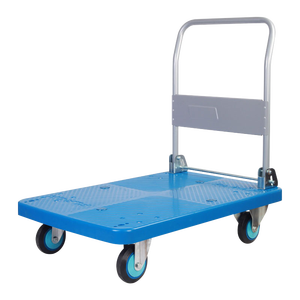 Chariot à plateforme pliable Uni-Silent 300 kg, type robuste, capacité de 660 lb, chariot à main en plastique pour l'industrie et l'entrepôt PLA300Y-DX - Product Image 1