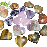 Cristaux naturels de haute qualité en forme de cœur, pierres précieuses en vrac pour la guérison par le Reiki, les chakras, les cadeaux de mariage et la décoration spirituelle de la maison