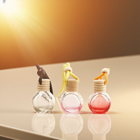 Pendentif de bouteille de diffusion de parfum de voiture circulaire de 10 millilitres pour décorer la bouteille vide de parfum de désodorisant de voiture