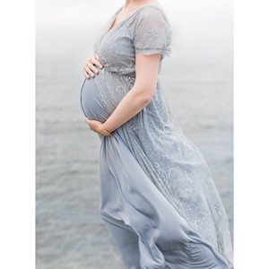 Abito lungo in pizzo trasparente Bordeaux 1044 - Product Image 3