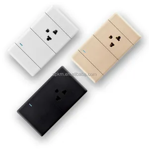 New design wall switch PC Material Pure Copper Contact 2 Gang Wall Switch home light switches and sockets