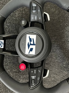 Volante de fibra de carbono personalizado con botón de inicio para <span class=keywords><strong>Audi</strong></span> RS5 A5 RS4 RS3 TT <span class=keywords><strong>RS</strong></span> <span class=keywords><strong>4</strong></span> 5 6 7 A4 A6 diseñado para modelos R8 - Product Image 5