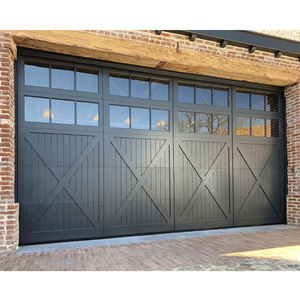 맞춤형 빌라 알루미늄 자동 섹션 전동 차고 문 유리 차고 문 - Product Image 3