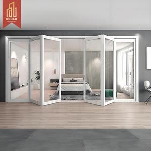 Porte pliante moderne élégante en aluminium éclairage LED lucarne insonorisée <span class=keywords><strong>trappe</strong></span> de fenêtre peu encombrante pour salle de bain Villa Patio Cour - Product Image 1