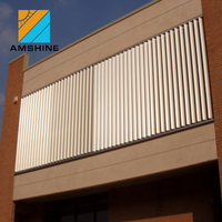 Persienne fixe horizontale et verticale architecturale Façade en métal Persienne externe motorisée décorative en aluminium