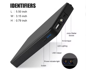 Chất lượng cao mini xách tay 12V Xe pin tự động nhảy động cơ ngân hàng điện bắt đầu xe nhảy khởi động với ánh sáng LED - Product Image 2